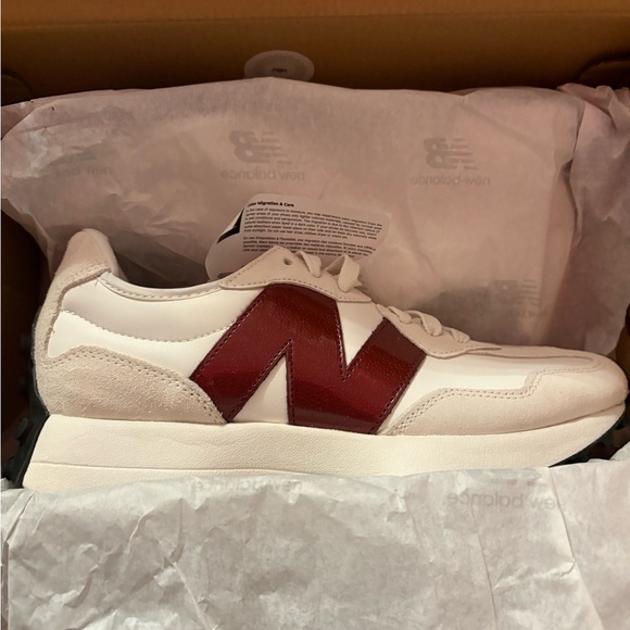 NEW BALANCE 327 in SEA SALT/MONARCH BURGUNDY COMBO - Picture 6 of 11